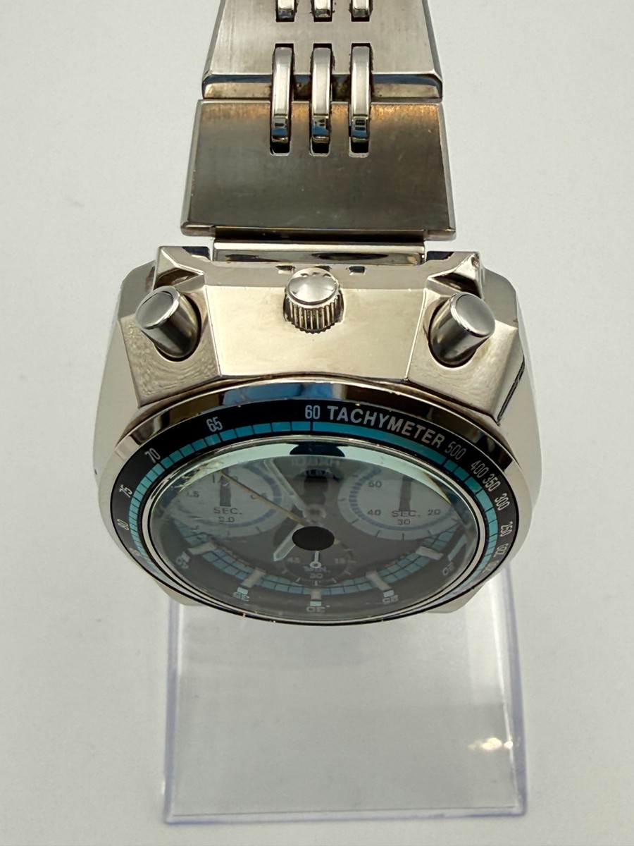 Seiko AKA ALBA V657-6060 Black Blue Dial Vintage Quartz Watch JP
