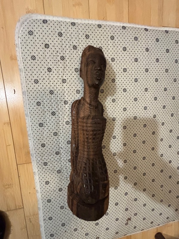 Antique Intricate African Wooden Sculpture