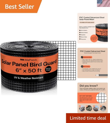 #ad Black 6x50 ft Under Fence Barrier Mesh Optimal Bird amp; Squirrel Protection $65.24