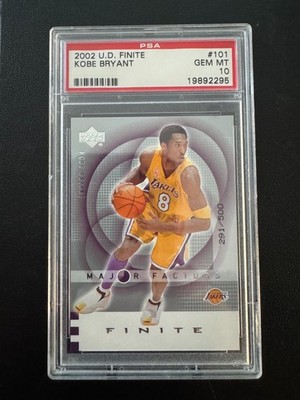 2002-03 Upper Deck Finite Kobe Bryant Major Factors /500 #101 PSA 10 Pop 5