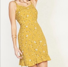 NWT Women’s Old Navy Cami Yellow Floral Dress Size Large Petite