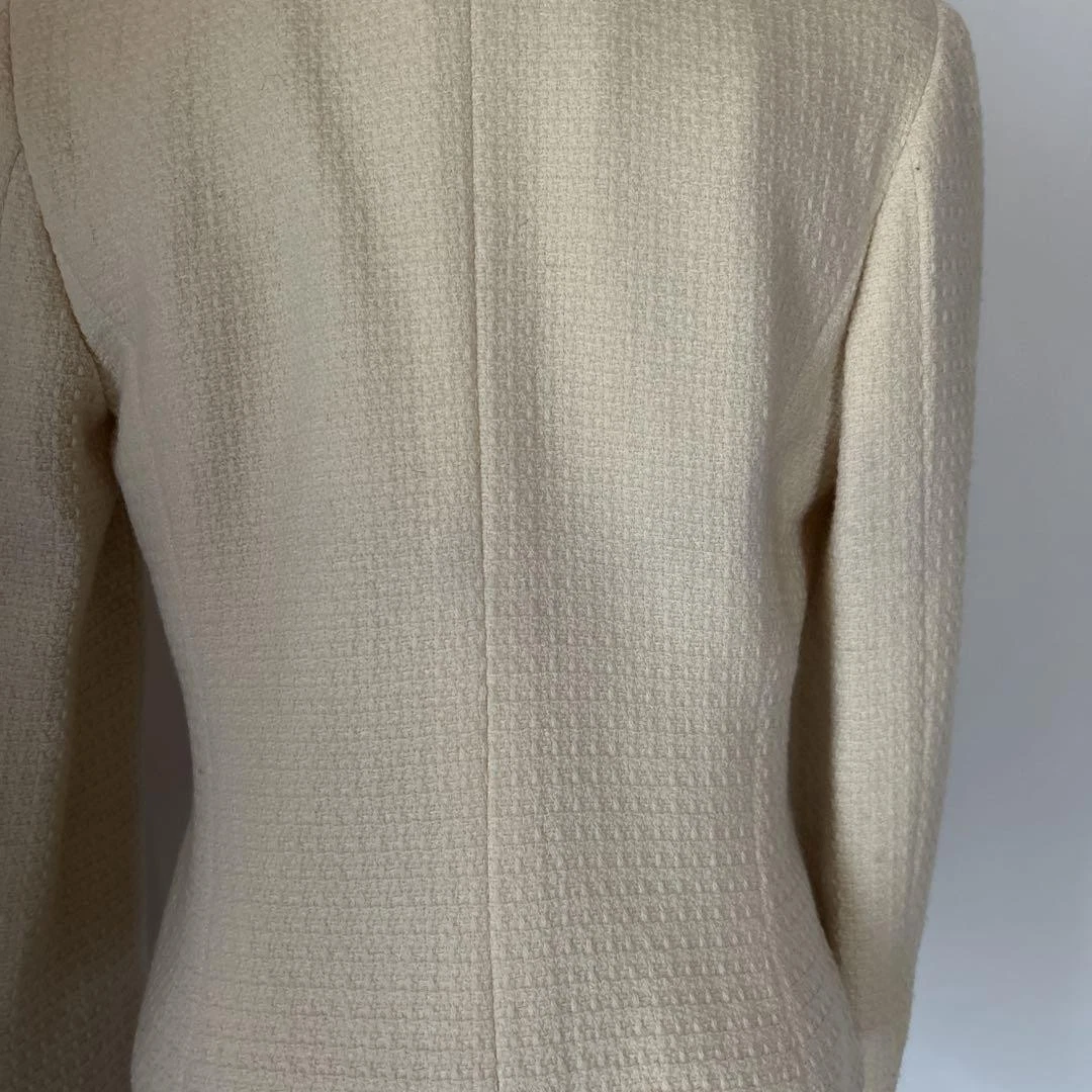 CHANEL Giacca Donna Lana Misto Cashmere Tweed 38