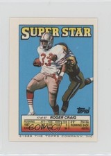 1988 Topps Super Star Sticker Back Cards ( 163) Roger Craig Jim Breech #7 0au4