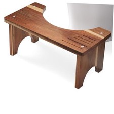 Acacia Wood Toilet Stool Squat for Adults 7 Inches,Wooden Poop Stool for