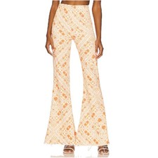 Show Me Your Mumu Belmont Pull On Trouser Patchwork Paisley Flare Jeans XS