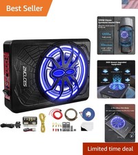 Ultra-Slim 10 1200W Car Subwoofer with Built-...