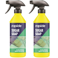 Rapide Sugar Soap Trigger Spray Cleaning Surfaces Grease Dirt & Stains 500ml x2 7.09 per litre