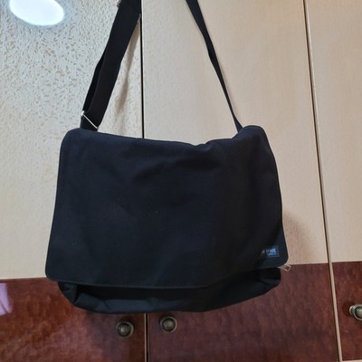 Jack Spade Greene St. Laptop Messenger Bag Black Green Canvas Crossbody Satchel