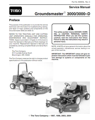 #ad Toro 3000d Groundskeeper $24.71