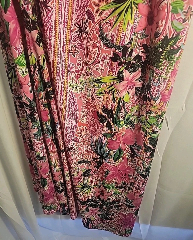 Vtg INC International Concepts Dress Womens Xl Pink Silk Fairy Grunge Barbiecore - Image 3 of 4