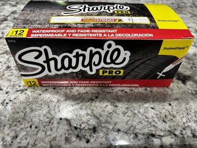 Sharpie Pro Mean Streak 12 Pack White Permanent Marking Stick 85018 Industrial