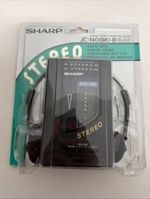 Sharp JC-140 BK Portable FM-AM Stereo Cassette Player - New Retro Sealed