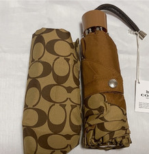 Unused with tags COACH Signature Mini Folding Umbrella