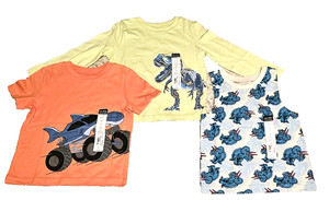 Carter's Toddler Size 2 Tank Top & T-shirts Dinosaur Shark Lot Of 3 NWT #533