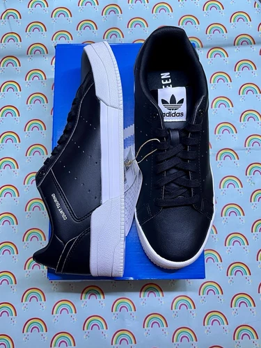 Adidas Originals Court Tourino Uomo UK 7.5 Nero Bianco