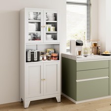 69'' Metal Kitchen Pantry Cabinet with Doors and Adjustable Shelves For Kitchen
