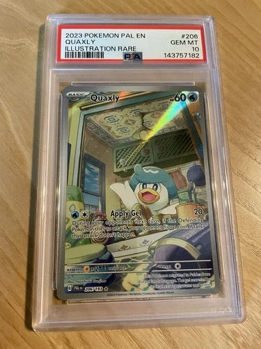 2023 Pokemon Pal En-Paldea Evolved Quaxly Illustration Rare #206 PSA 10 GEM MT