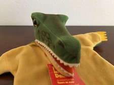 Steiff Hand Puppet 6476/27 Crocodile 1979-1990 Button Tags Germany