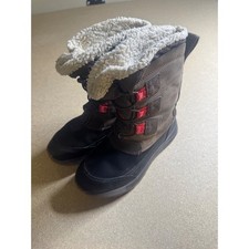 UGG Kids Adirondack III Winter Snow Boots Brown Black Red 1130356K Size 1