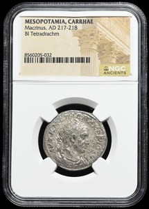 ROMAN PROVINCIAL. Macrinus, AD 217-218. Silver Tetradrachm, NGC Certified