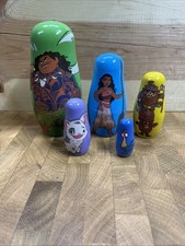 Disney Moana Nesting Dolls Matryoshka Set Maui Moana Pua Hei Hei Cast Gift