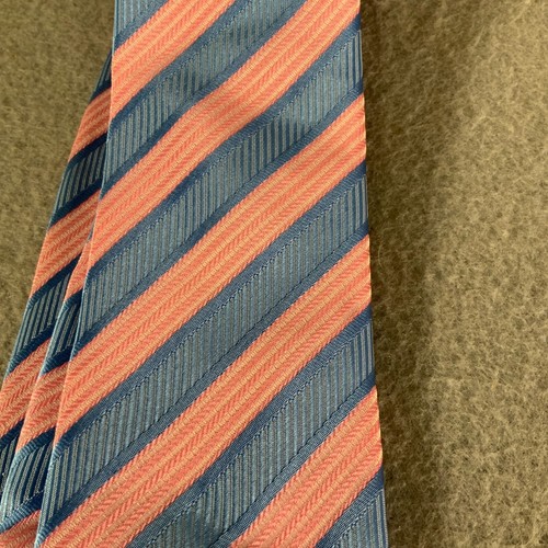 Tiziano Italy Men's Tie Italian Striped Design Pattern pink blue - Picture 7 of 7