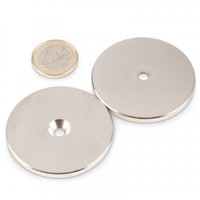 Ringmagnet Ø 50,0 X 4,5 X 4,0 Mm N35 Nickel Mit Senkung Nord, HäLt 14 Kg
