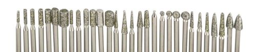 Neu 30pc Diamant Grat Set 1/8" Schaft 80 Körnung Dremel Typ Rotationswerkzeug #8230DD8 - Bild 3 von 3