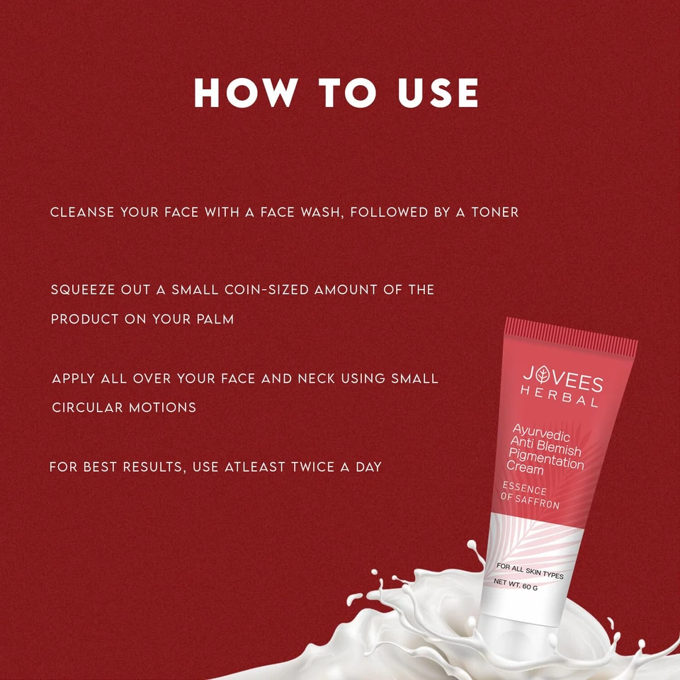 Crema pigmentatoria antimanchas a base de hierbas Jovees para todo tipo de piel, 60 gm Foto 4 de 4