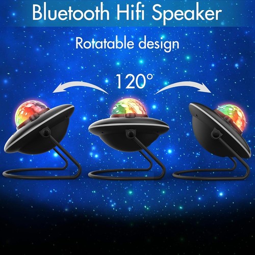 Galaxy Projector light Rotatable Design Night Light With Bluetooth Music Player - Picture 3 of 6