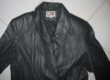 G-iii - Size Medium - Genuine Leather - Black - Lined Full Length Coat
