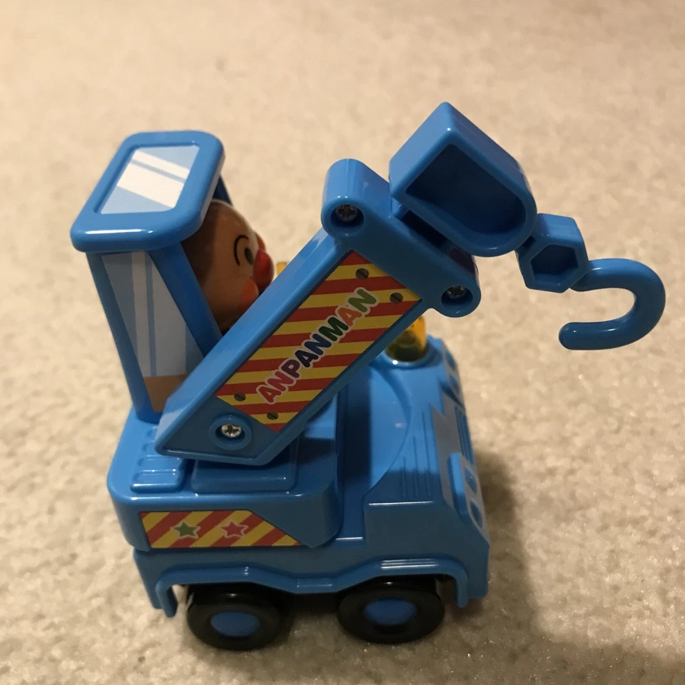 Anpanman Toy Construction Car Vehicle Blue Crane Truck Turns Joy Palette Toddler - Image 4 of 4