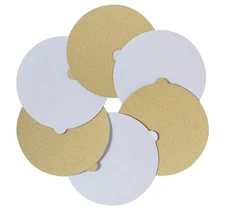 SATC 50PCS x 100 Grit 6 inch Gold PSA Self Adhesive Sanding Discs for DA Sanders