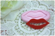 stampo in gomma siliconica per fimo cernit forma a labbra 2 cm * 4,3 cm