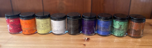 Vintage Lot Carter Tintenflaschen Gläser 16 Farbbecher & arkadische Aquarelle Dose - Bild 9 von 24