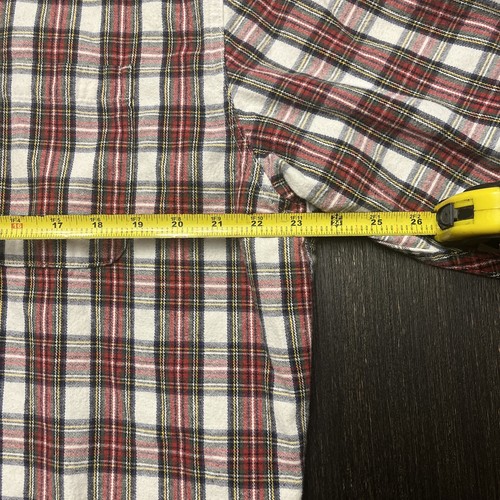 VTG Eddie Bauer Flannel Shirt Mens XL Vintage Plaid Red Green Blue Yellow White - Picture 7 of 11