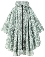 Rain Poncho Jacket Coat Hooded Zipper for Women/Men/Adult with Pocket Green l...