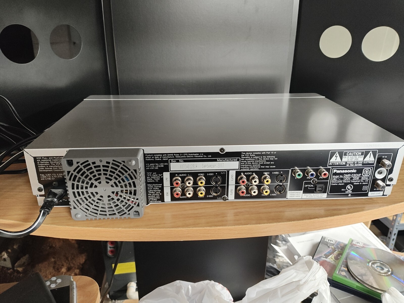 Panasonic DMRE80H DVD Player Recorder w/ HDD Hard Drive Burner DVR No