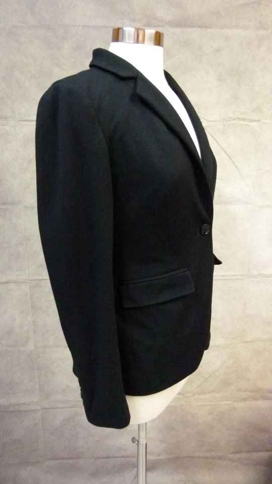 Blazer abrigo deportivo negro de un botón Loft para mujer talla 6 Foto 4 de 4