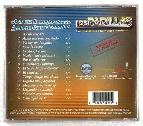 LOS PADILLAS Otra Vez Lo Mejor Desde Amanta Canar Ecuador CD 2005 Latin Sellado - Picture 2 of 4