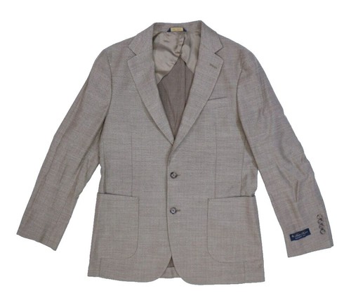 Brooks Brothers Suit Jacket 44 L Blue Wool Solid 346 Stretch