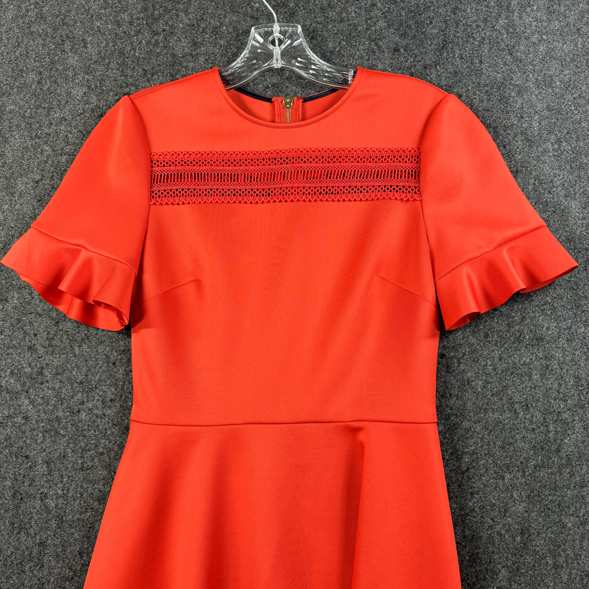 Ted Baker London Calizee Dress Women's 0 Orange Skater Insert Mini