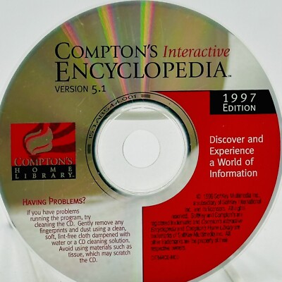 1998 Compton's Home Library Interactive Encyclopedia CD-ROM TLC Software