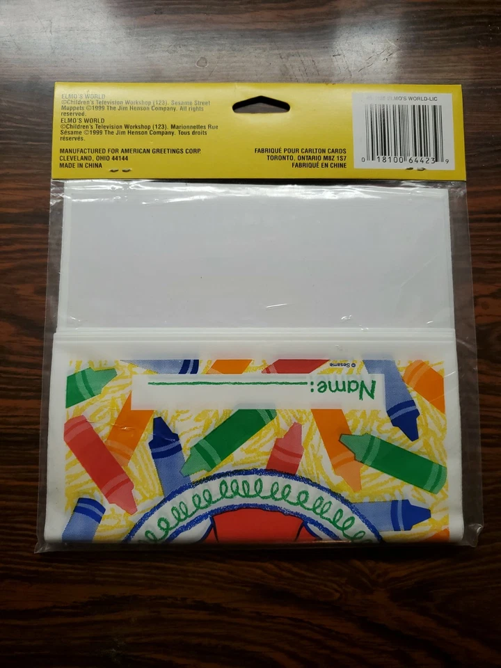 Bolsas de botín de fiesta de cumpleaños mundial de Plaza Sésamo Elmos de colección nuevas 1999 raras Foto 2 de 2