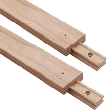 Wooden Drawer Slides 13-3/4 Inches Classic Wood Center Guide Track (13-3/4'')