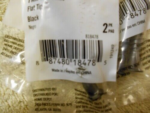 10 Everbilt Connecting Screws 7mm x 40 mm Black Flat Tip - Imagen 2 de 3