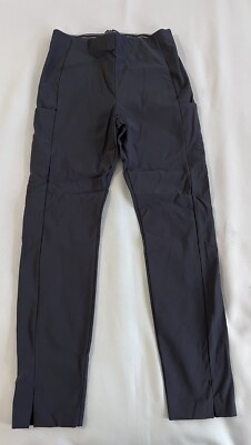 ATHLETA Womens Charcoal Black Athletic Pants RN# 54023 Zip Pockets Sz 