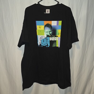 2000 Sting Brand New Day Tour Vintage Graphic Band T Shirt Size XL Black