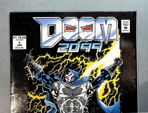 Doom 2099 1 (VF 8.0) SILVER FOIL COVER / 1st Doom 2099 / signed by PAT BRODERICK - Bild 3 von 10