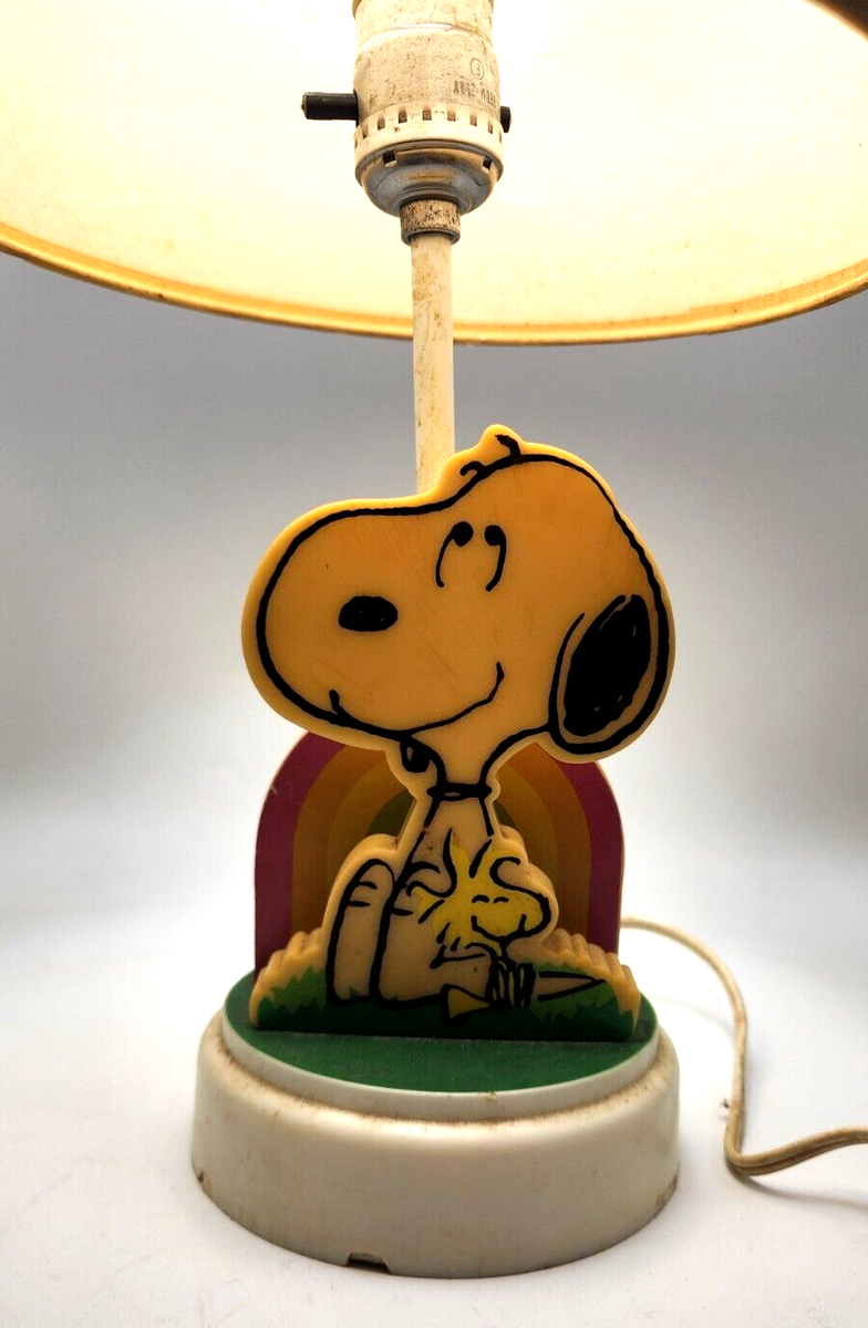 アンティーク　スヌーピーランプ Peanuts Snoopy Woodstock Stand Light Table Lamp Limited
